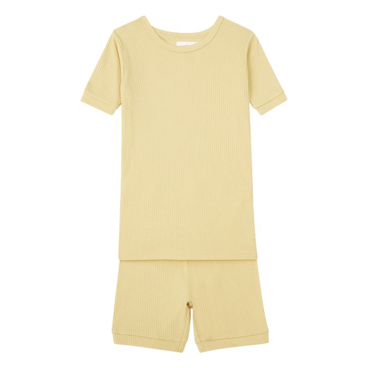 Ribbed Pyjama Shorts | Honiggelb- Produktbild Nr. 0