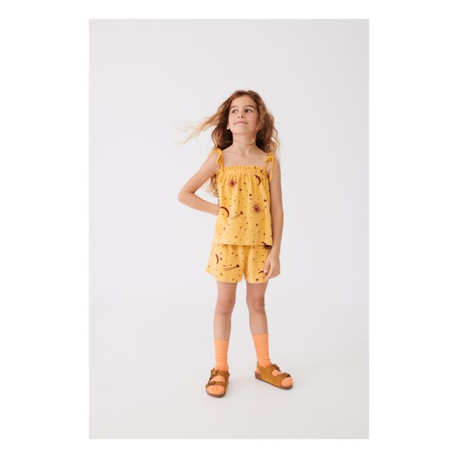 Short Eponge Coton Bio Lerna  | Yellow