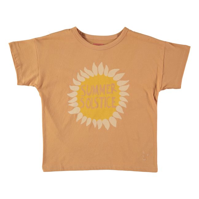 T-Shirt Coton Bio Sun  | Apricot