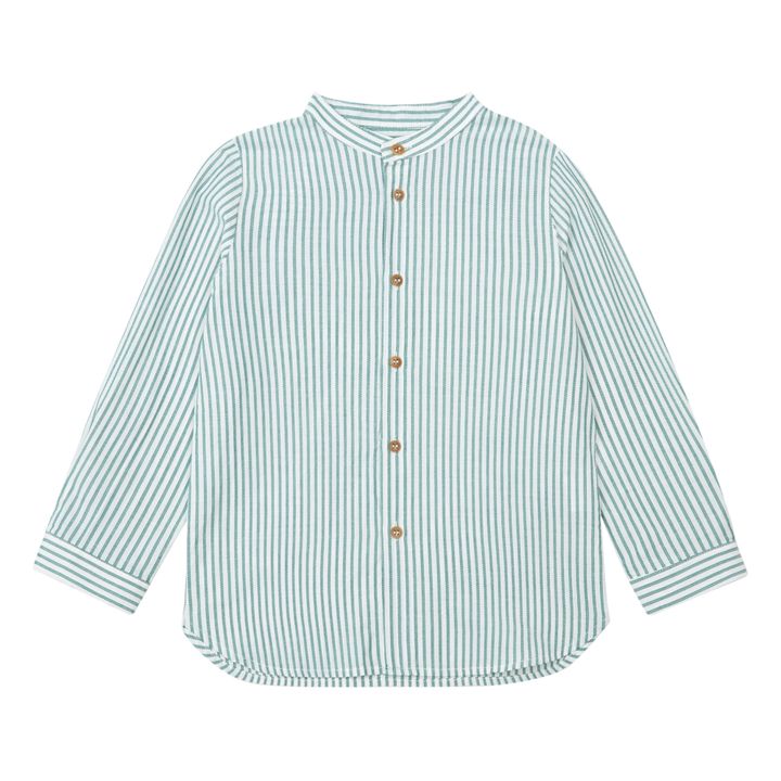 Camisa de rayas | Verde- Imagen del producto n°0