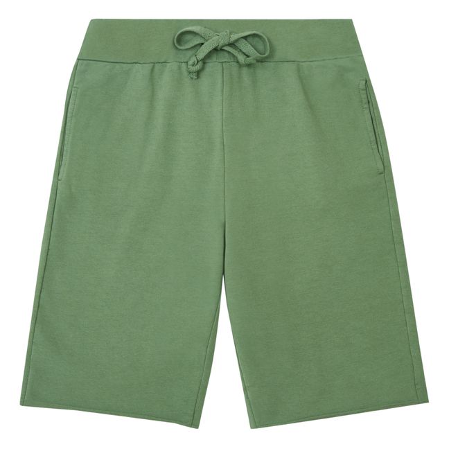 Pantalón corto tela muletón con bolsillos | Verde Kaki