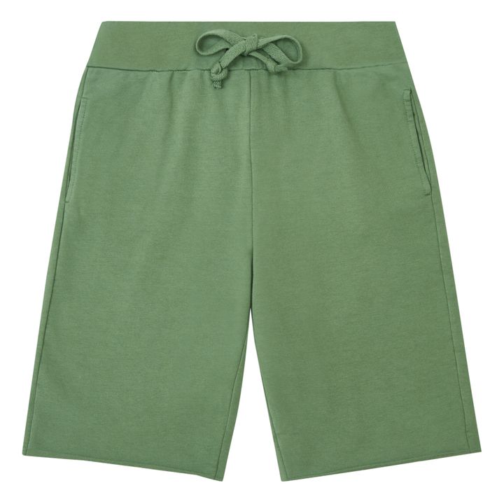 Pantalón corto tela muletón con bolsillos | Verde Kaki- Imagen del producto n°0