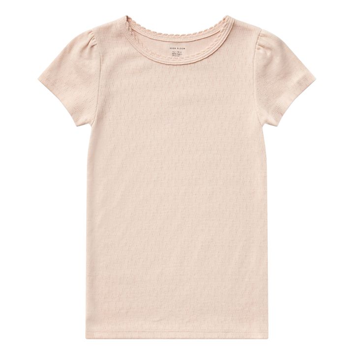 Pouf Openknit Organic Pima Cotton T-Shirt | Peach- Product image n°0