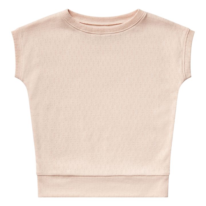 Openknit Organic Pima Cotton Sleeveless T-Shirt | Rosa Melocotón- Imagen del producto n°0