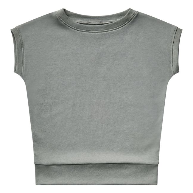T-Shirt Coton Pima Bio Sleeveless | Verde militare