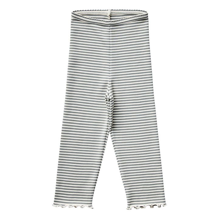 Organic Pima Cotton Striped Capri Leggings | Seidenfarben- Produktbild Nr. 0