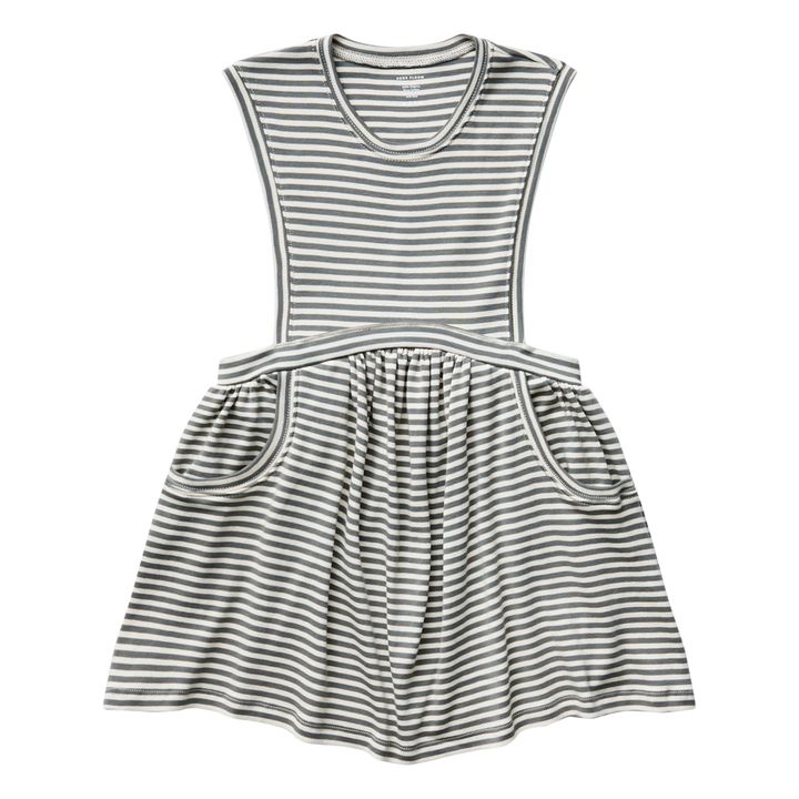Dunes Striped Organic Pima Cotton Dress | Verde Kaki- Imagen del producto n°0
