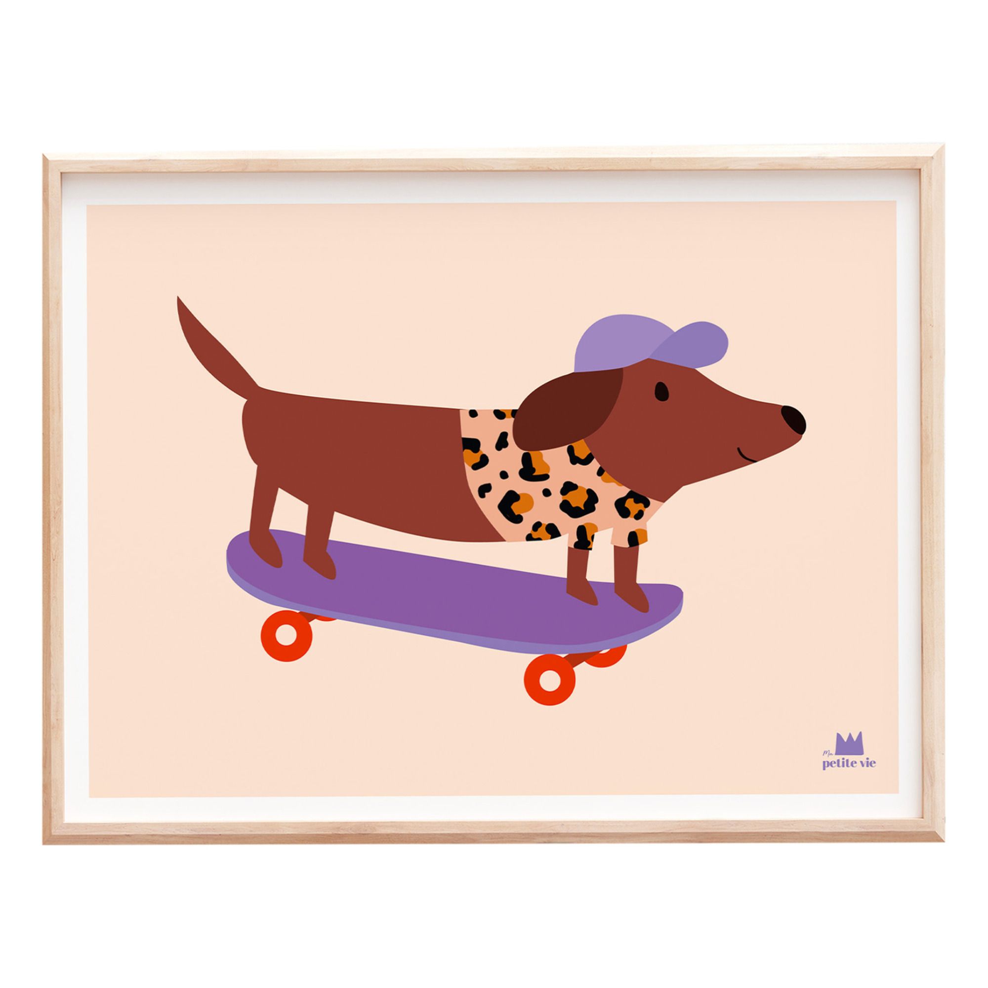 Ma petite vie - Affiche Chien Skateur