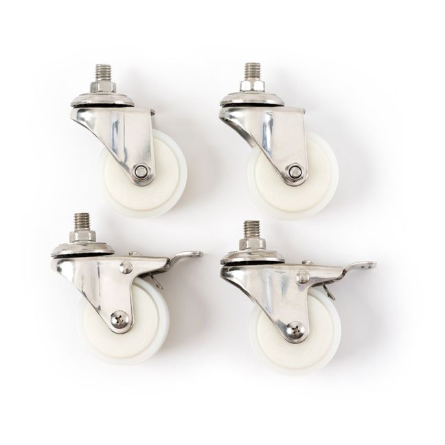 Rollen für Sonnenschirmständer - 4er-Set | Weiß