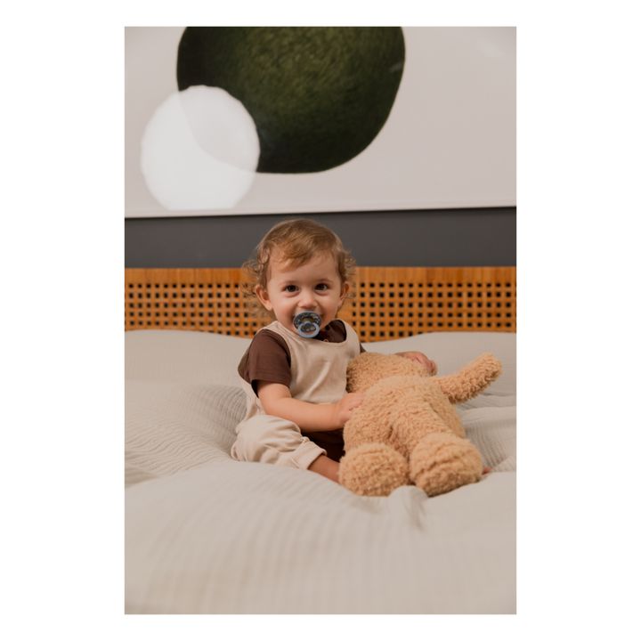  Bibs - Chupetes de bebé, goma natural sin BPA, fabricados en  Dinamarca, juego de 2 chupetes color azul bebé y noche (6 a 18 meses) :  Bebés