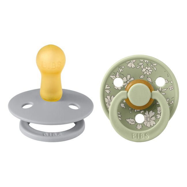 Bibs x Liberty Natural Rubber Pacifiers - Set of 2 | Salvia