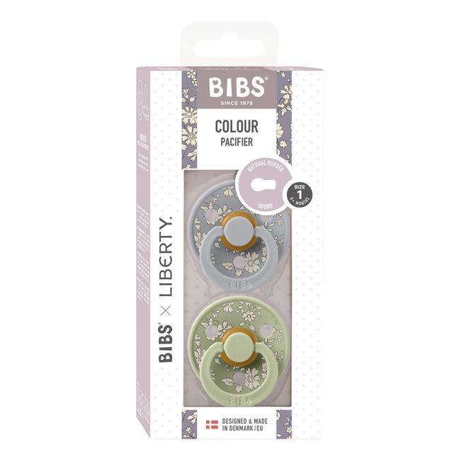 Bibs x Liberty Natural Rubber Pacifiers - Set of 2 | Salvia
