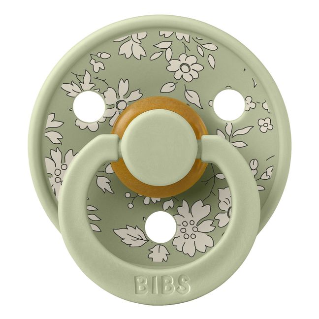 Tétines en caoutchouc naturel Bibs x Liberty - Set de 2 | Sauge