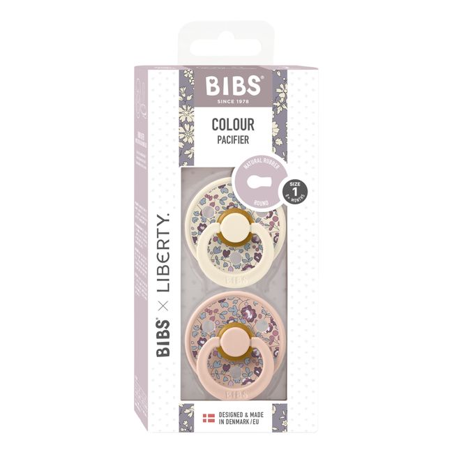 Bibs x Liberty Natural Rubber Pacifiers - Set of 2 | Blush