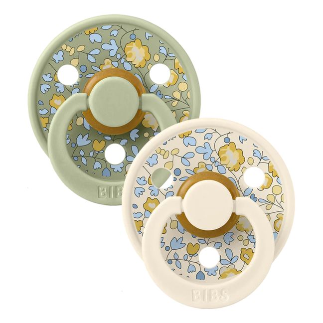 Bibs x Liberty Natural Rubber Pacifiers - Set of 2 | Sage