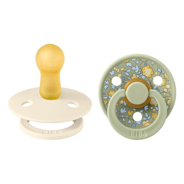 Bibs x Liberty Natural Rubber Pacifiers - Set of 2 | Sage