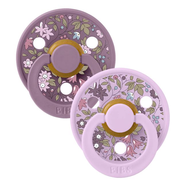 Bibs x Liberty Silikonschnuller - 2er-Set | Violett