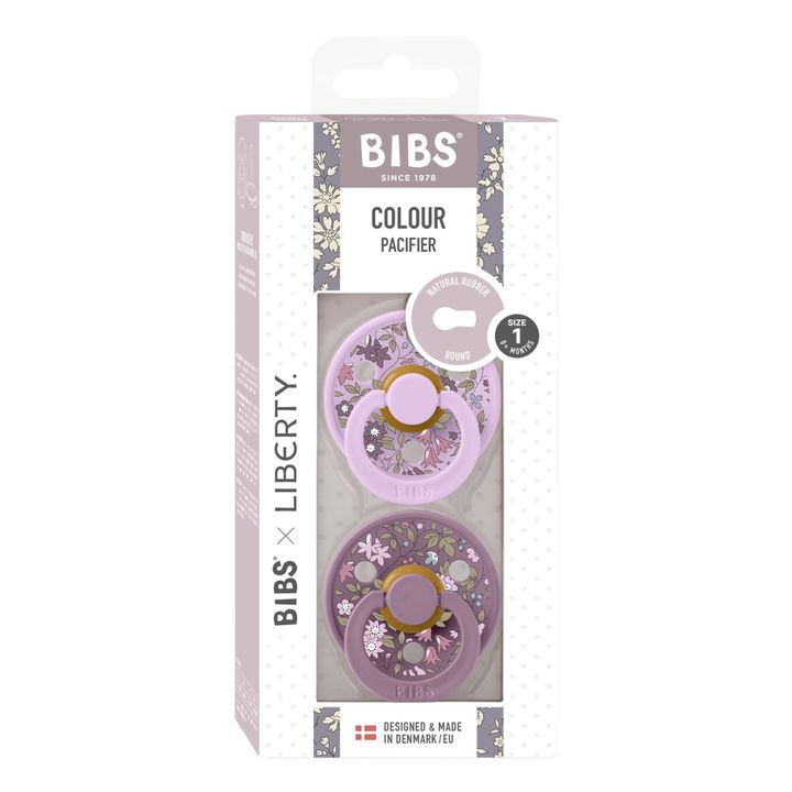 Bibs x Liberty Natural Rubber Pacifiers - Set of 2 | Violeta- Imagen del producto n°7