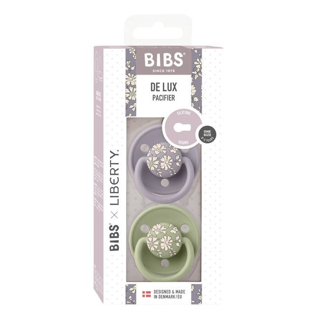 Bibs x Liberty Natural Rubber Pacifiers - Set of 2 | Salvia