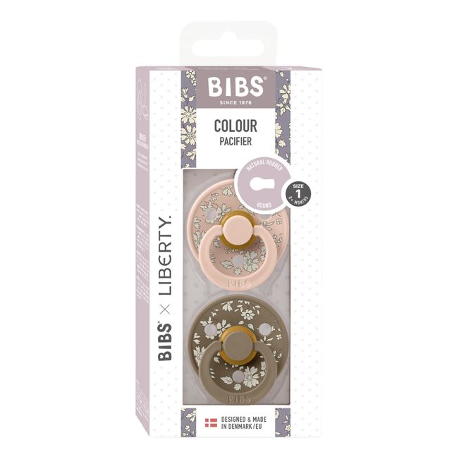 Bibs x Liberty Natural Rubber Pacifiers - Set of 2 | Blush