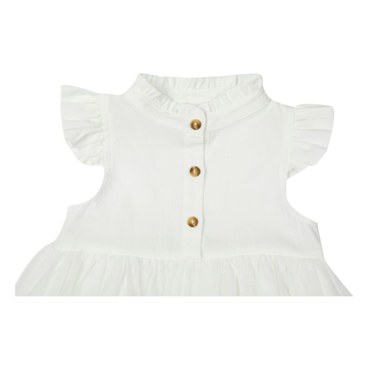 Fleurance Cotton and Tulle Dress | Blanco- Imagen del producto n°1