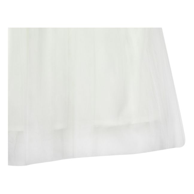 Robe en coton et tulle Fleurance | Blanc