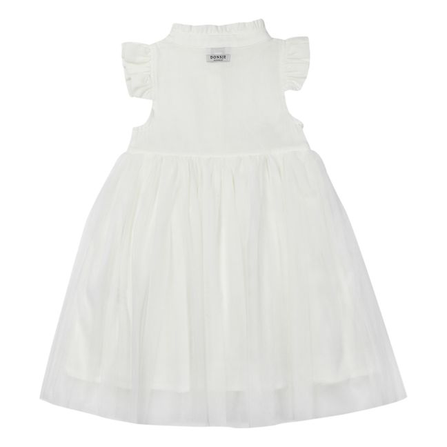 Fleurance Cotton and Tulle Dress | Blanco
