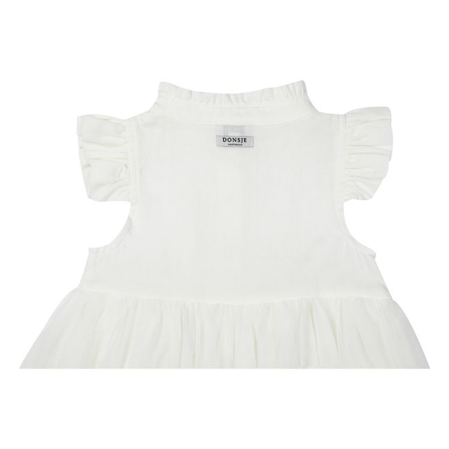 Fleurance Cotton and Tulle Dress | Blanco