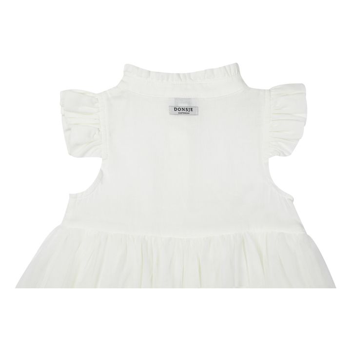 Fleurance Cotton and Tulle Dress | Blanco- Imagen del producto n°6