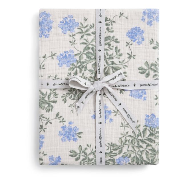 Drap-housse Plumbago en coton bio | Bleu