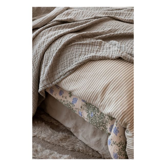 Parure de lit Stripe Anjou en coton bio | Light grey