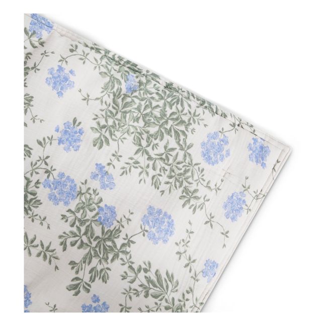Coperta trapuntata, modello: Plumbago, in cotone bio | Blu