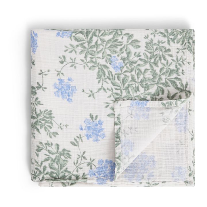 Plumbago Organic Cotton Swaddling Blanket | Blue- Product image n°0