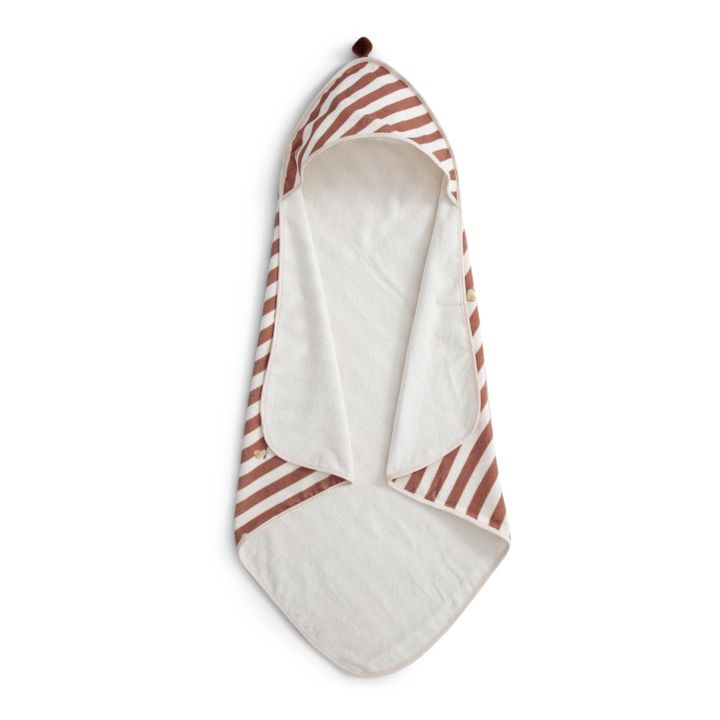 Badecape Stripe Anjou | Terracotta- Produktbild Nr. 1