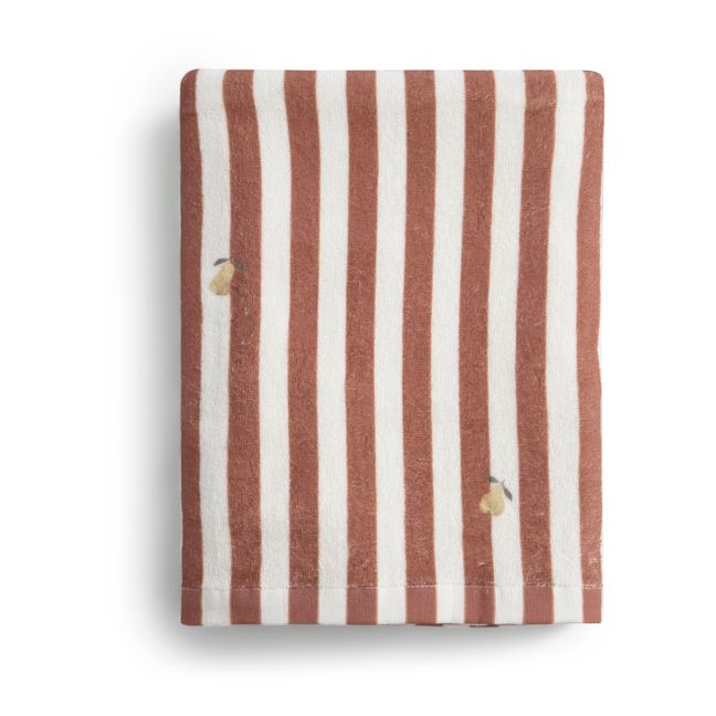 Anjou Stripe Bath Towel | Terracotta