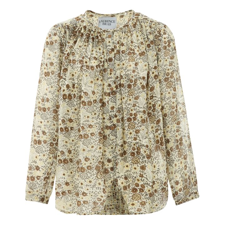 Cigar Printed Blouse | Yellow- Product image n°0