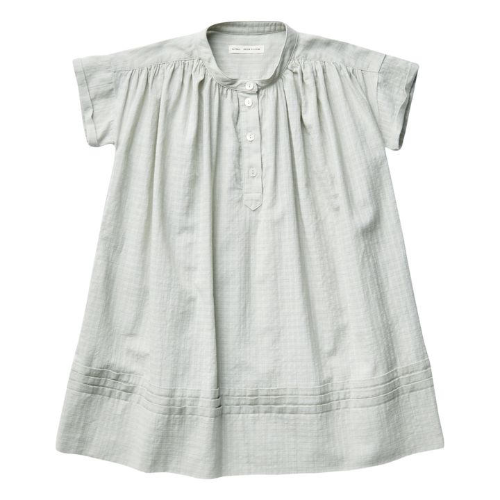 Kleid aus strukturierter Bio-Baumwolle Goldie | Graublau- Produktbild Nr. 0