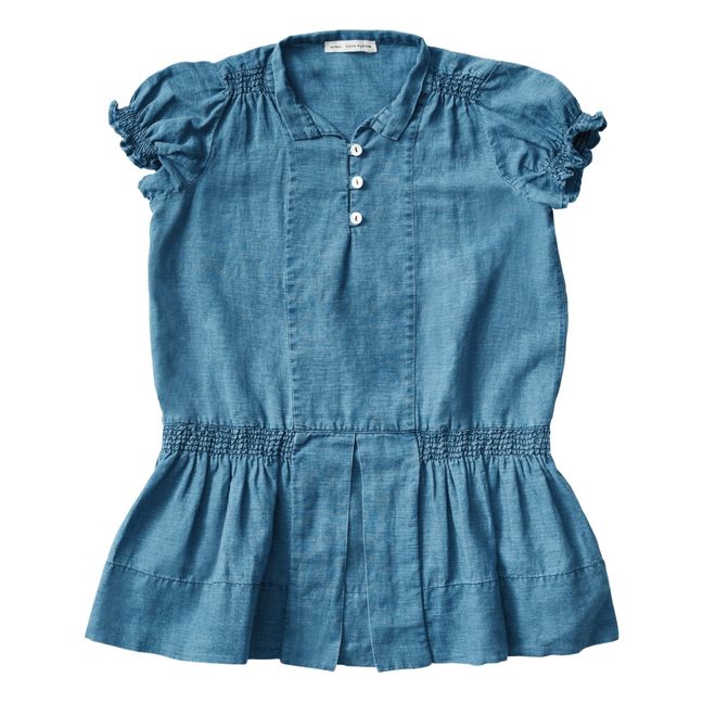 Robe Coton et Lin Lucille | Bleu