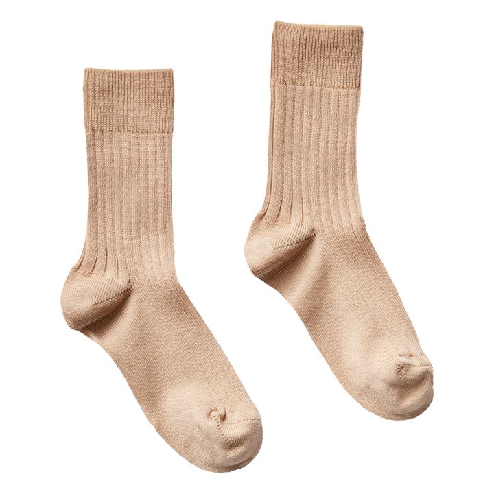 Gerippte Socken aus Bio-Baumwolle | Pfirsichfarben- Produktbild Nr. 0