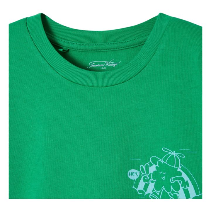 Straight Printed T-shirt | Verde menta- Immagine del prodotto n°1