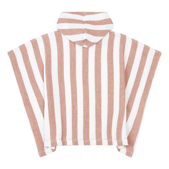 Poncho Paco en coton bio | Terracotta