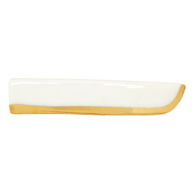 Barrette Porcelaine | Doré