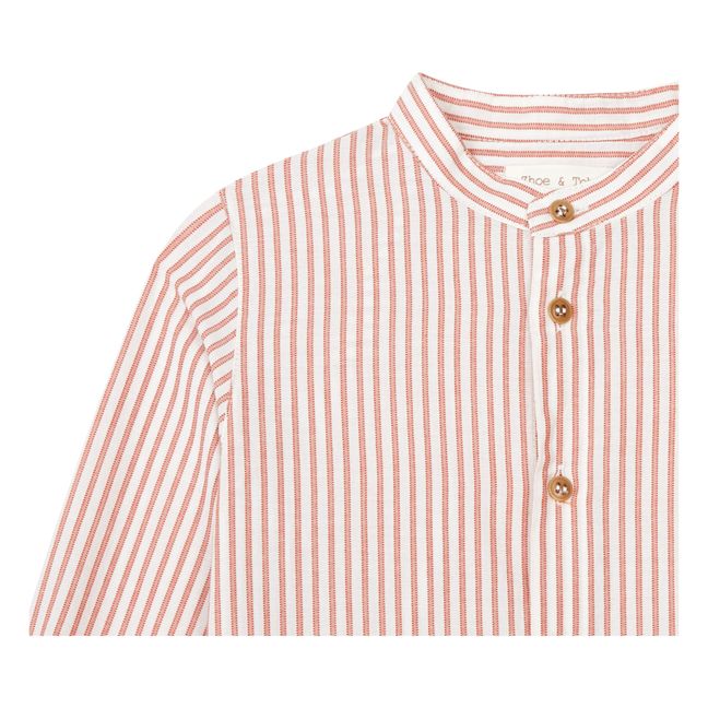 Chemise Rayée | Terracotta