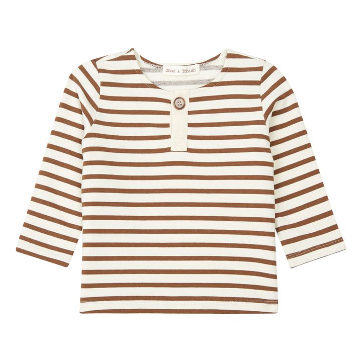Striped Sweater | Kamelbraun- Produktbild Nr. 0