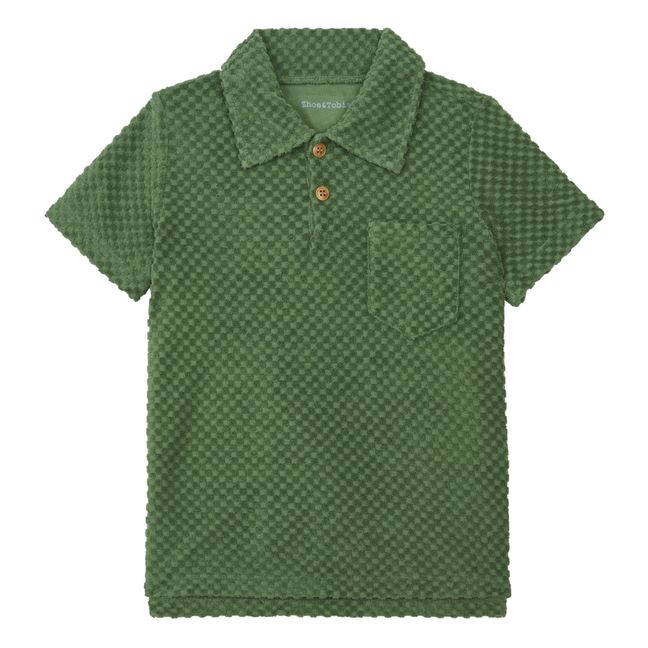 Terry Cloth Polo Shirt | Khaki