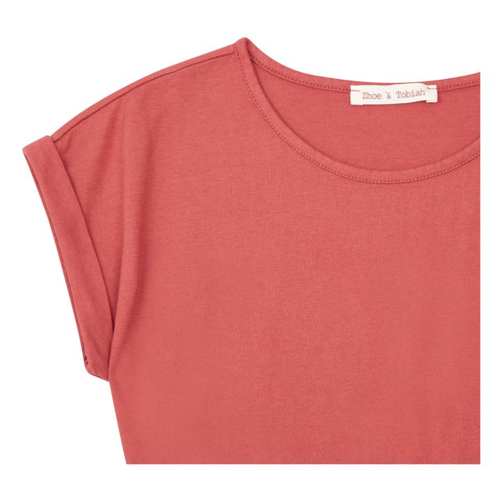 Tie Front Cropped T-shirt | Terracotta- Imagen del producto n°1