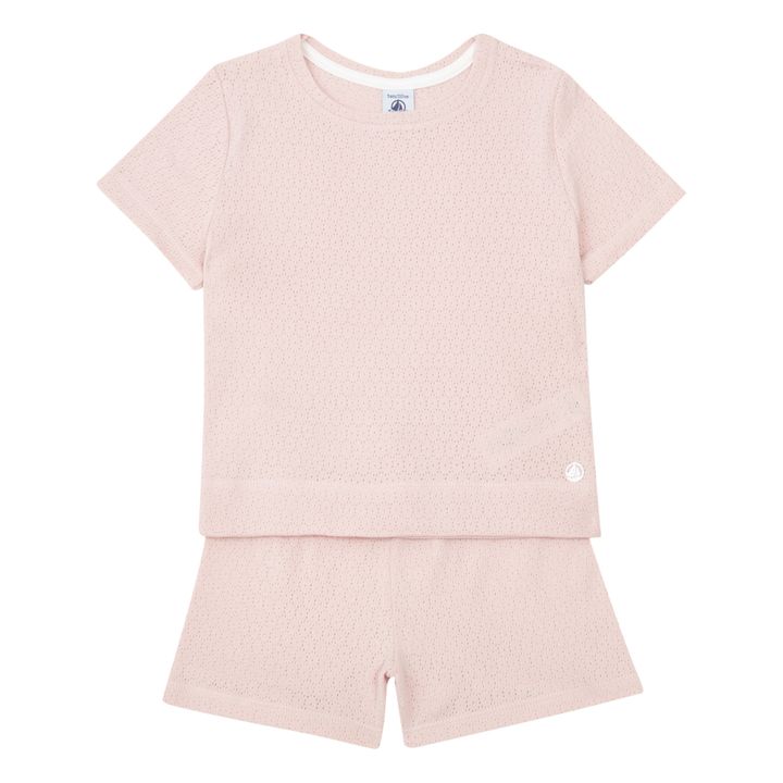 Pijama corto de algodón orgánico | Rosa- Imagen del producto n°0