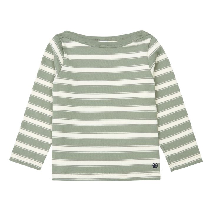 Marinière en Coton Epais  | Khaki- Image produit n°0