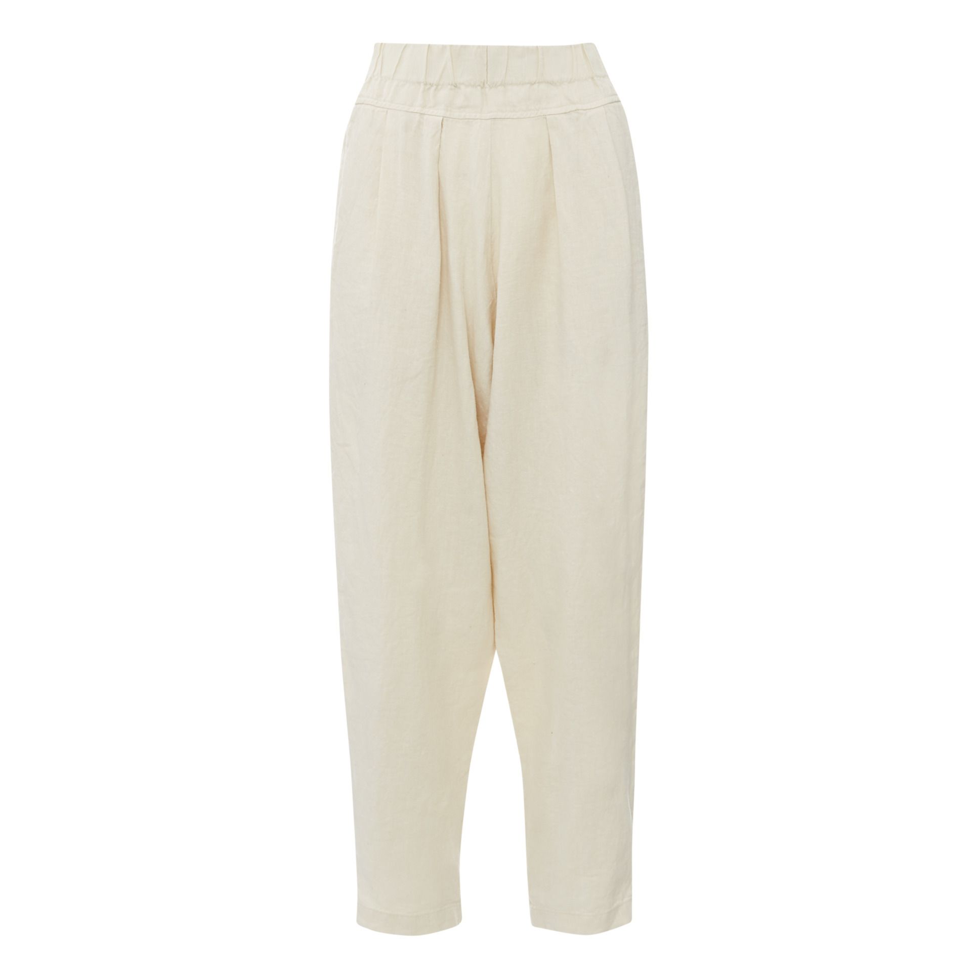 Black Crane - Carpenter Linen Pants - White | Smallable