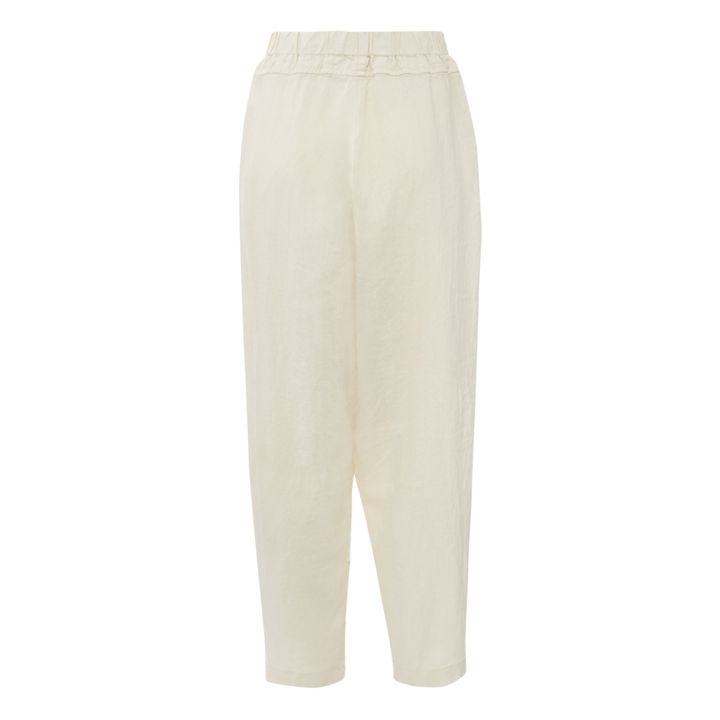 Black Crane - Carpenter Linen Pants - White | Smallable